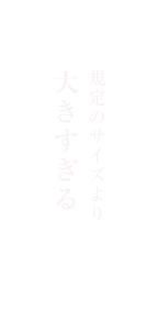 規定のサイズより小さすぎる